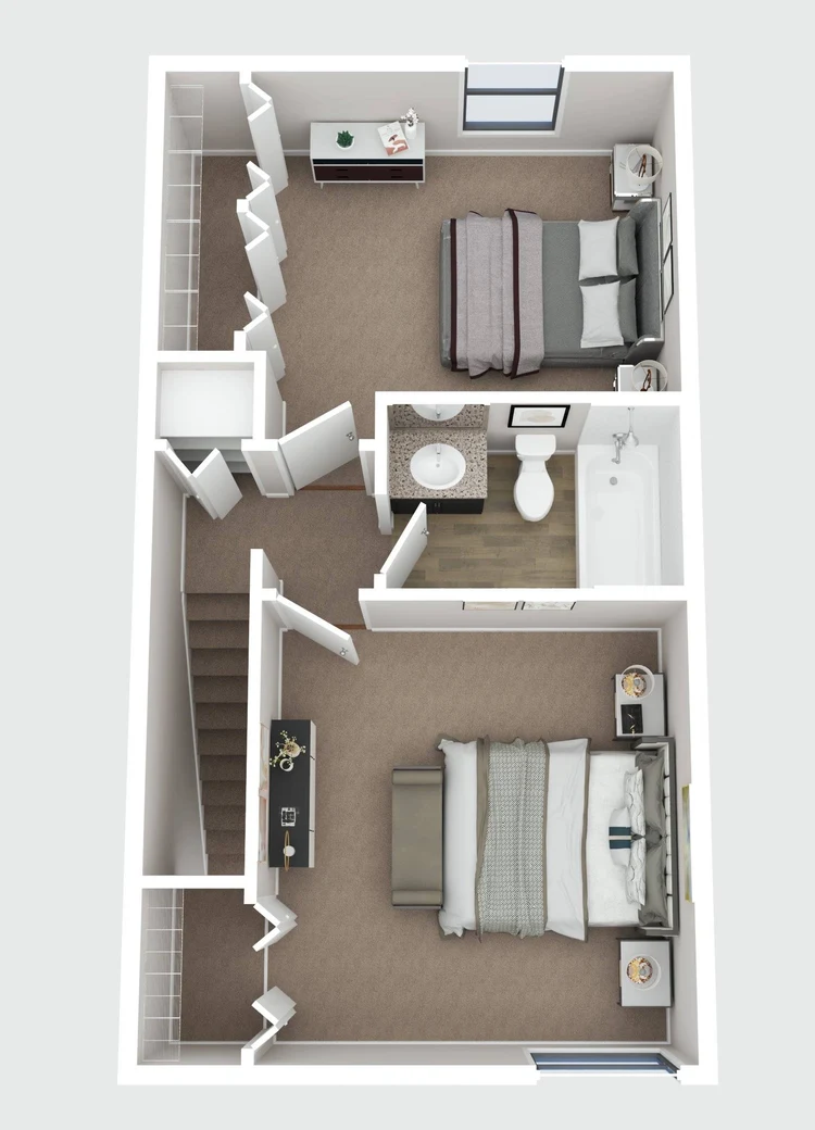 Two-bedroom floor plan